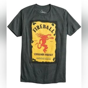 Ripple Junction Shirts | - Fireball Whisky T-shirt | Size S | Men | Gray Tee |
